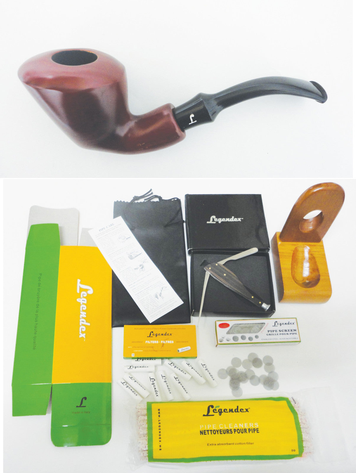 Legendex Bruyere 9 MM Filtered Pipe - Starterkit Bundle 01-08-614b