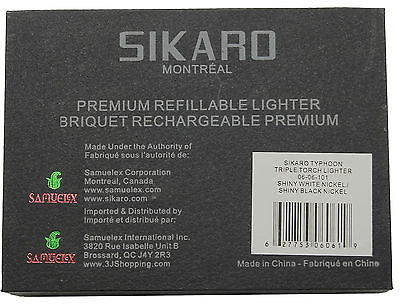 Sikaro Typhoon Triple Torch Lighter w/cigar punch 06-06-101