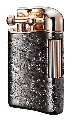 Sarome Flint Lighter for Pipe PSD12-29 Antique black arabesque / Rose gold