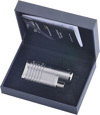 Sikaro Tornado Quad Torch Lighter 06-07-102 Black nickel satin w/cigar punch
