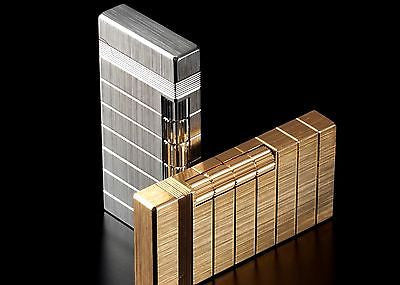 Sarome Flint Lighter SD6-16 Silver / Black epoxy resin / Lattice diamond cut