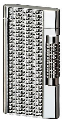 Sarome Flint Lighter SD7-09 Silver lattice diamond cut