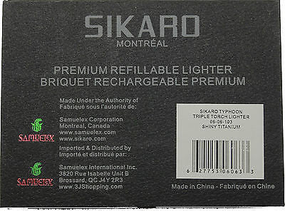 Sikaro Typhoon Triple Torch Lighter w/cigar punch 06-06-103
