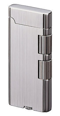 Sarome Flint Cigarette Lighter w/Double roller SD40-05 Silver hairline