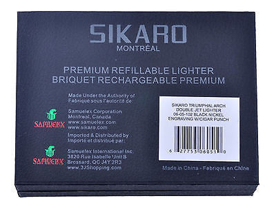 Sikaro Mechformers Twin Torch Lighter 06-05-202 Shiny black nickel / shiny white