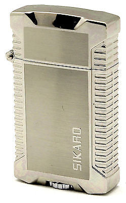Sikaro Mechformers Twin Torch Lighter 06-05-201 Shiny White Nickel