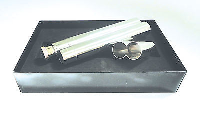 Legendex cigar holder sS/S for one churchill cigar w/hip flask 05-03-300