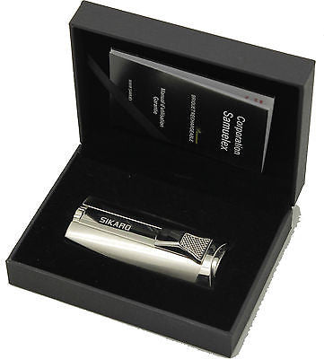 Sikaro Raptor Twin Torch Lighter 06-05-301 Shiny white nickel