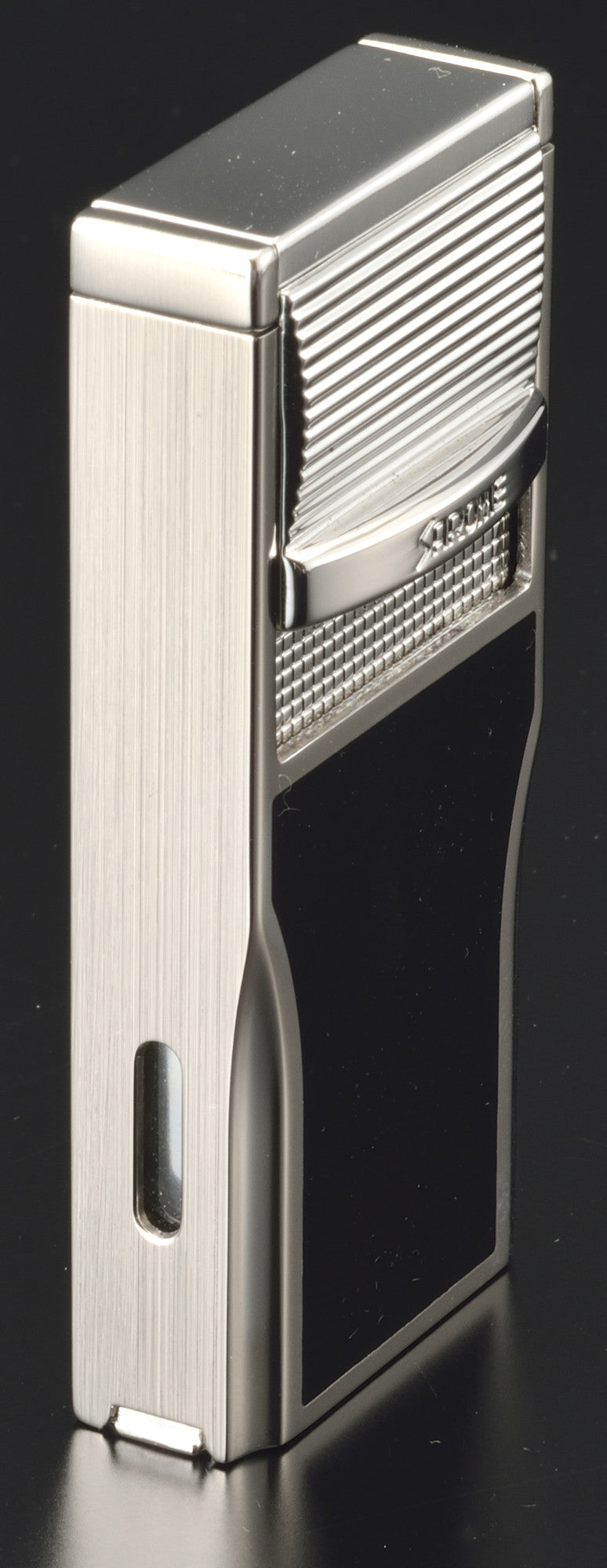 Sarome Flat Triple Torch Cigar Cigarette Lighter w/ Cigar Punch 3BM1-02 Silver/ Red epoxy resi