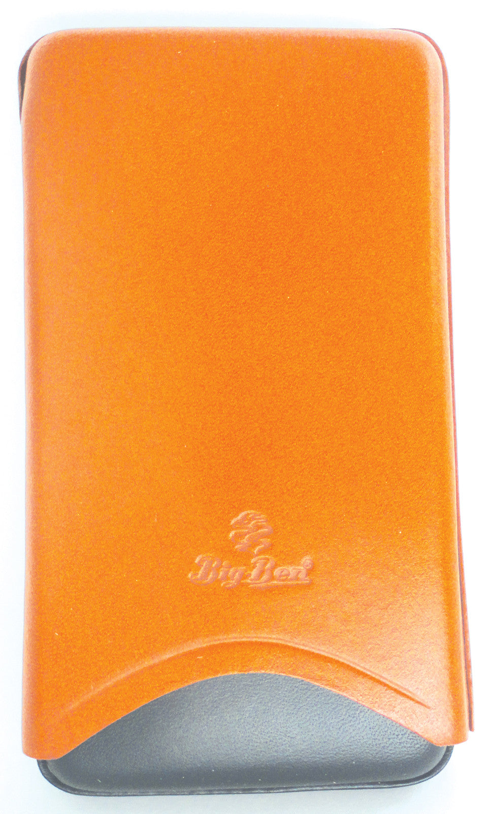 BigBen Genuine Leather Cigar Case 5 Senoritas 115 mm Saddle-Havana Black 651.124.510