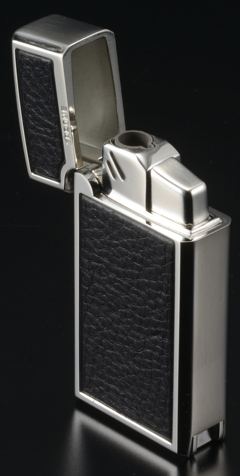 Sarome Torch Cigar Lighter w/ Cigar Punch BM15A-06 Silver carbon fiber pattern