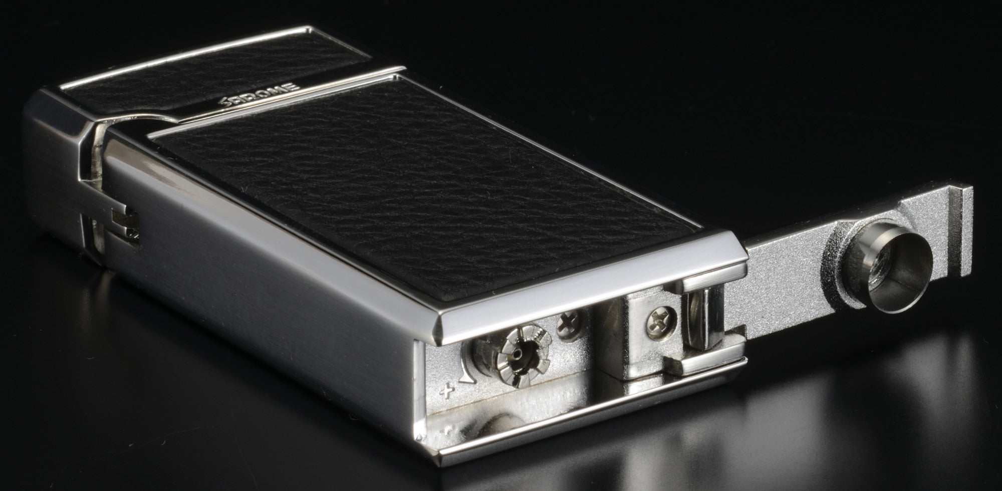 Sarome Torch Cigar Lighter w/ Cigar Punch BM15A-06 Silver carbon fiber pattern