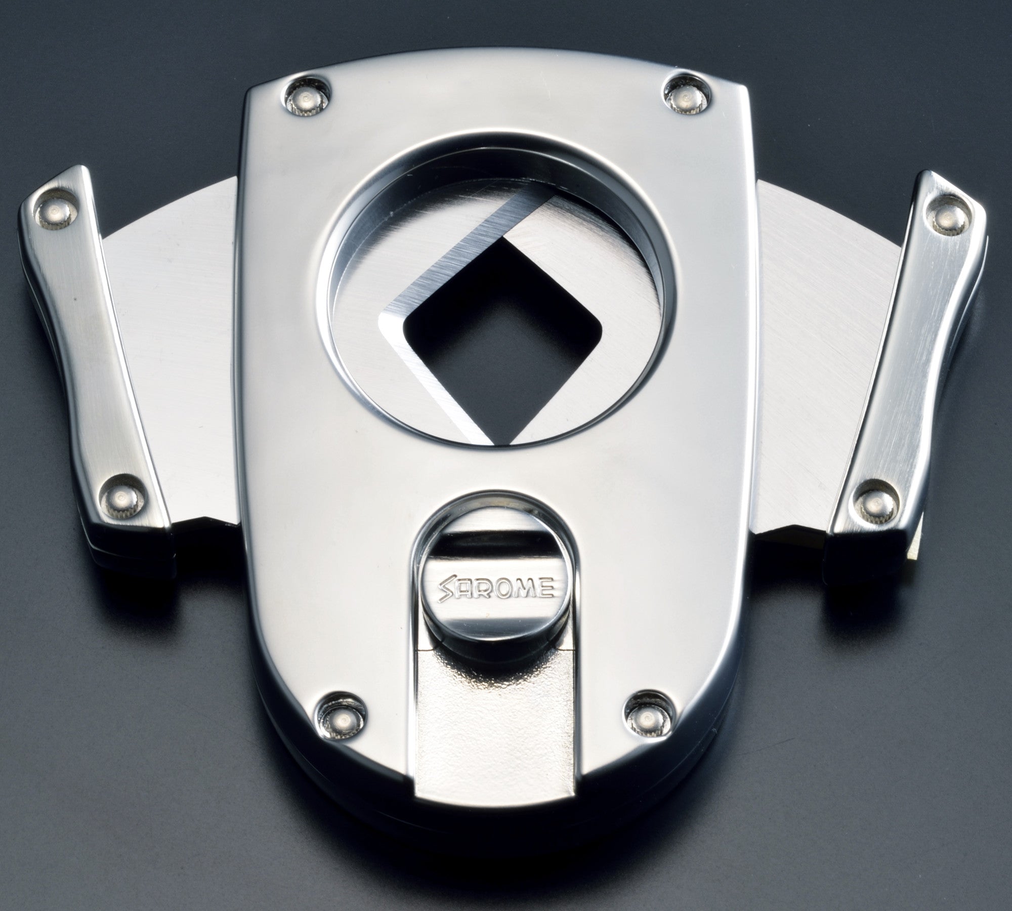 Sarome Metal Cigar Cutter EXCT2-08 Light Gun Metal Satin