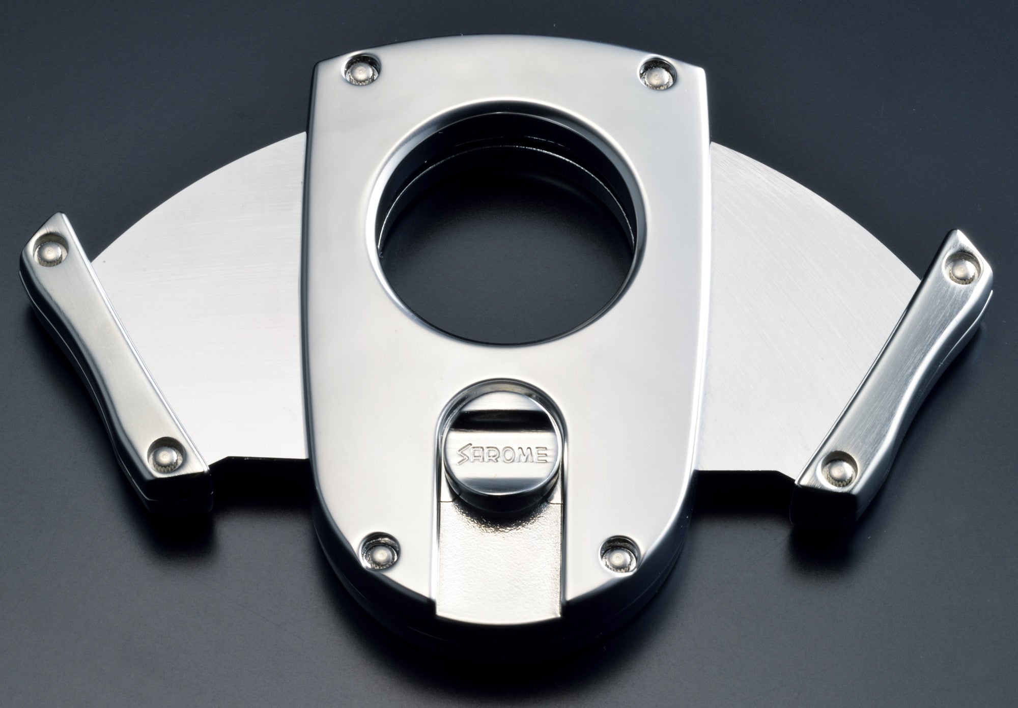 Sarome Metal Cigar Cutter EXCT2-08 Light Gun Metal Satin