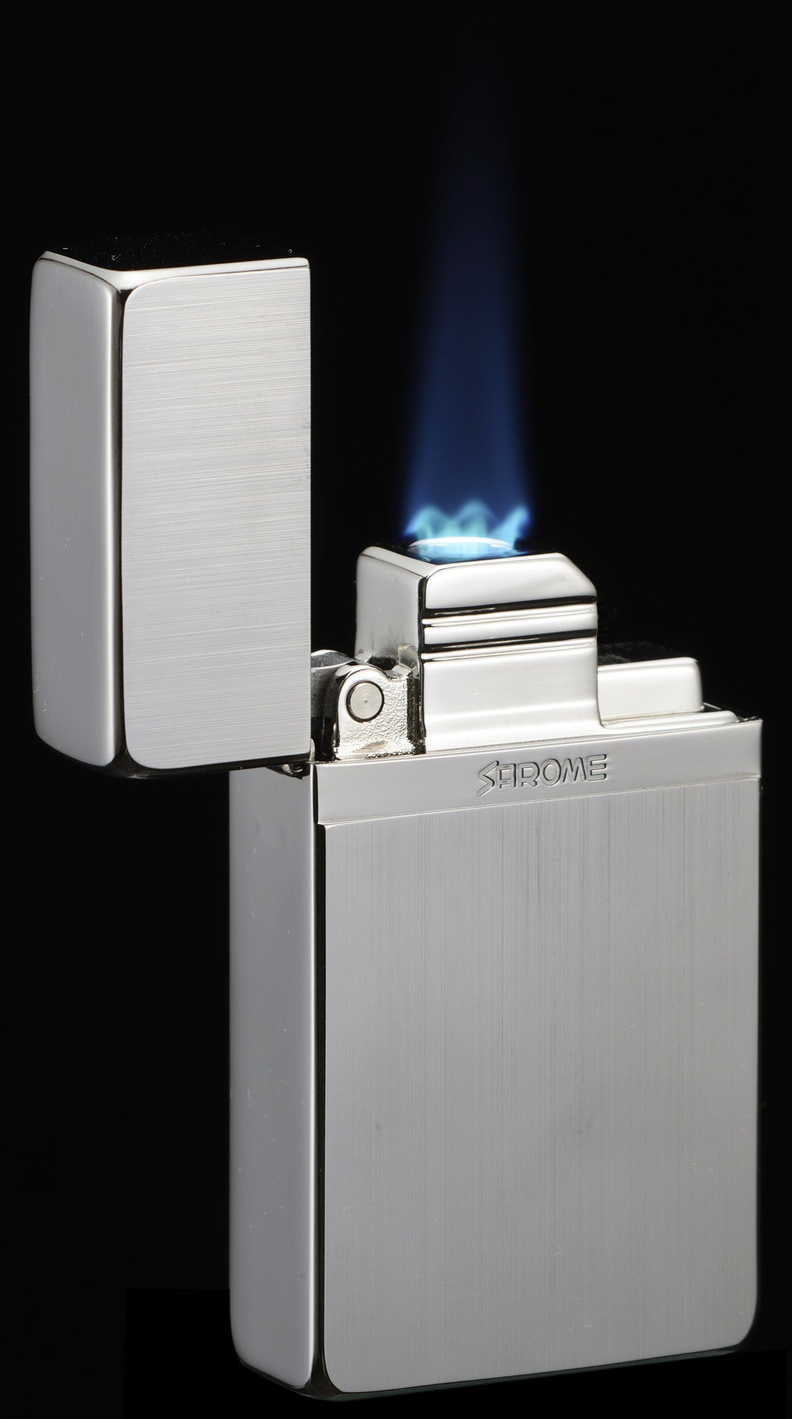 Sarome Mini Triple Torch Cigar Cigarette Lighter BM15B-06 Silver hairline