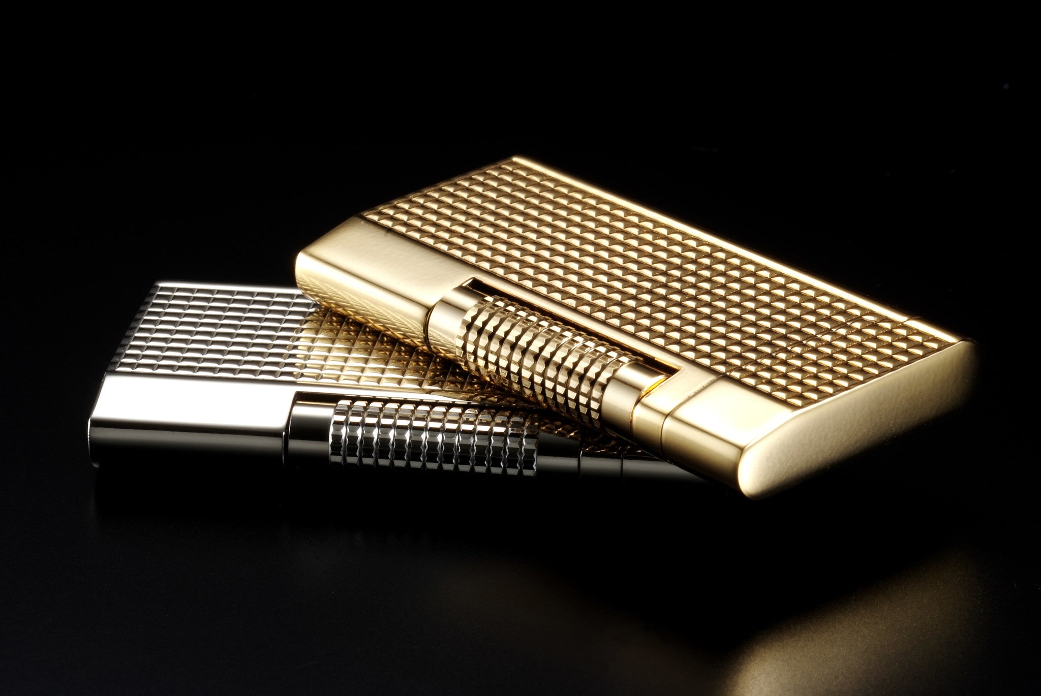 Sarome Flint Lighter SD7-18 Gun metal half matt/ Stripe