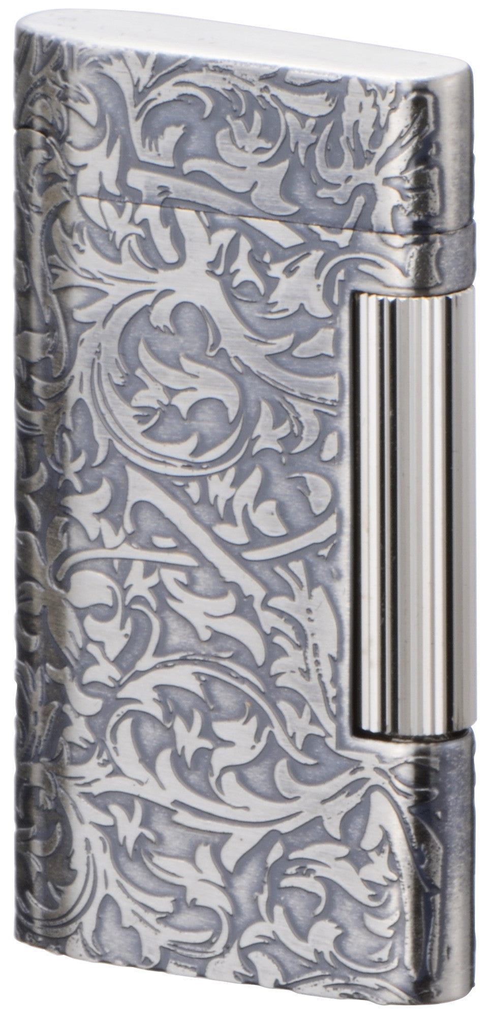 Sarome Flint Cigarette Lighter SD8-24 Antique silver arabesque