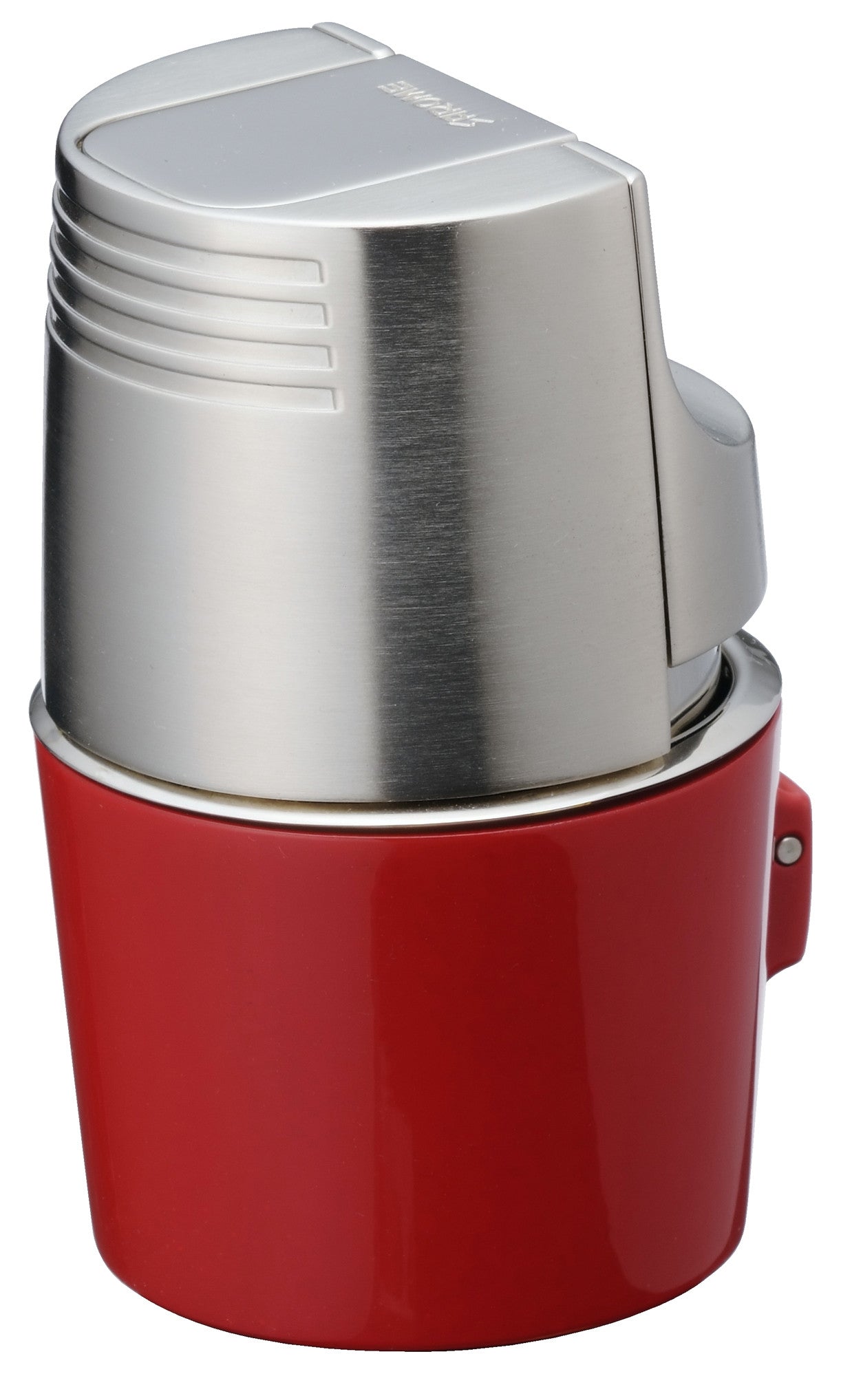 Sarome Flat Triple Torch Cigar Cigarette TABLE Lighter T3BM1-02 Silver/ Red