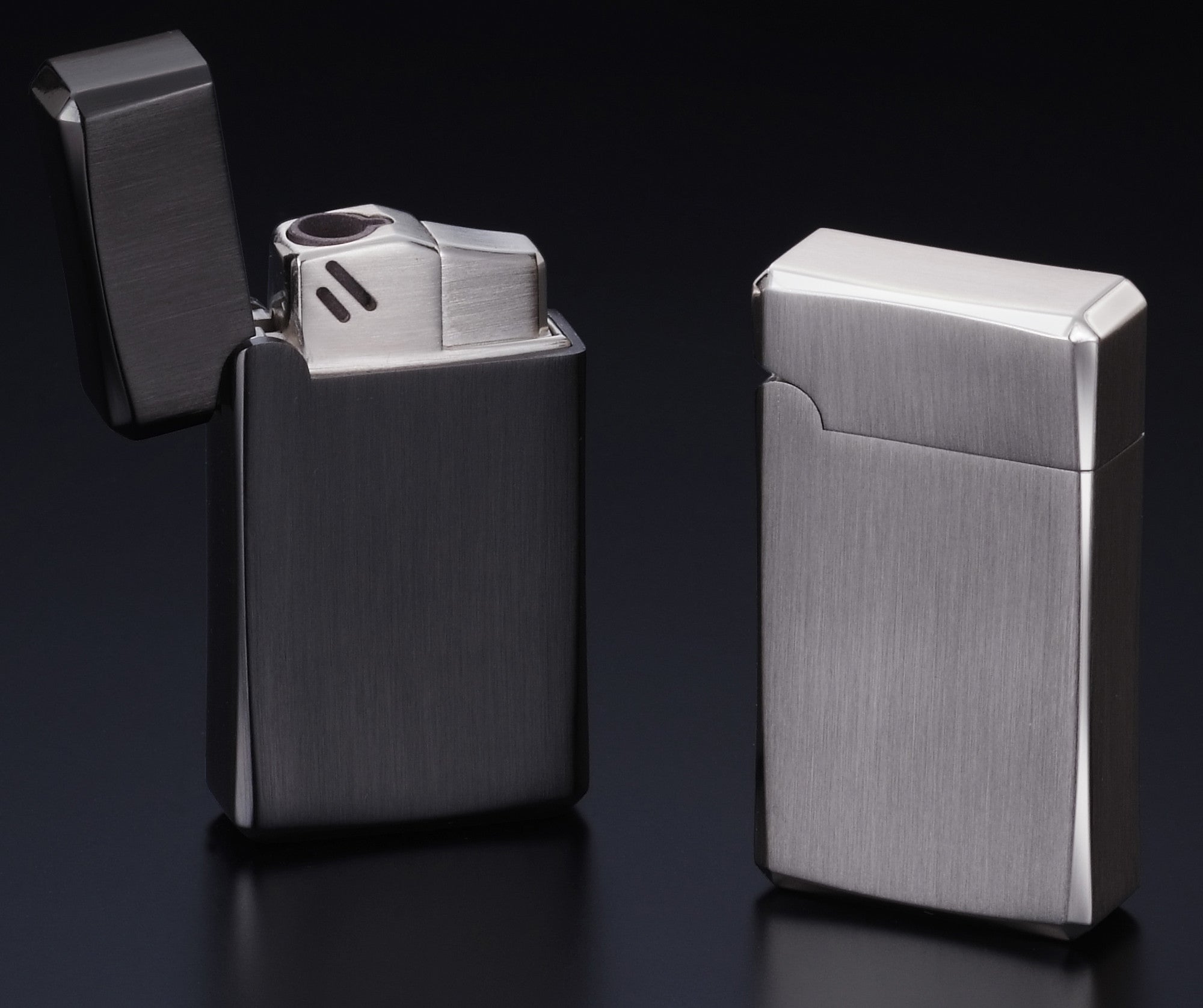 Sarome Torch Cigar Cigarette Lighter BM15-05 Silver barrel finish / Silver satin