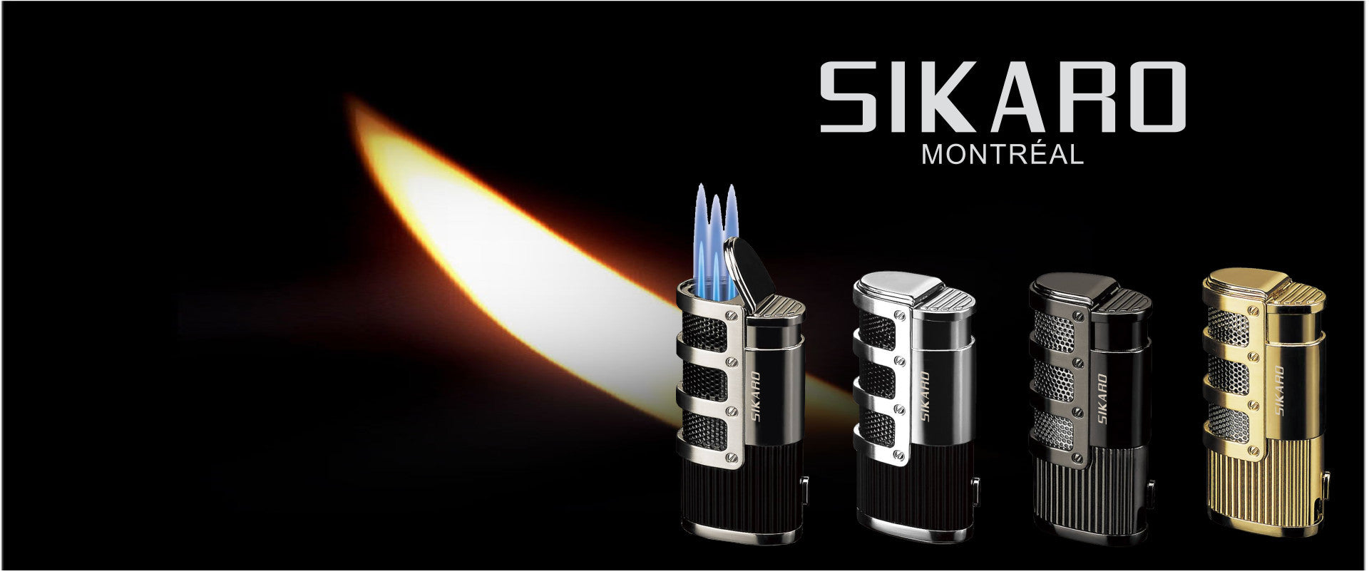 Sikaro Cigar Lighter Built-In Cigar Punch