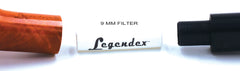 LEGENDEX® SCALADI* 9 MM Filtered Briar Smoking Pipe Made In Italy 01-08-116