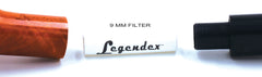 LEGENDEX® SCALADI* 9 MM Filtered Briar Smoking Pipe Made In Italy 01-08-121