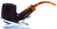 LEGENDEX® LASCALA* Plexiglass Mouthpiece 9 MM Filtered Briar Smoking Pipe Made In Italy 01-08-702