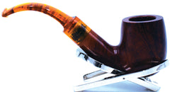 LEGENDEX® LASCALA* Plexiglass Mouthpiece 9 MM Filtered Briar Smoking Pipe Made In Italy 01-08-702