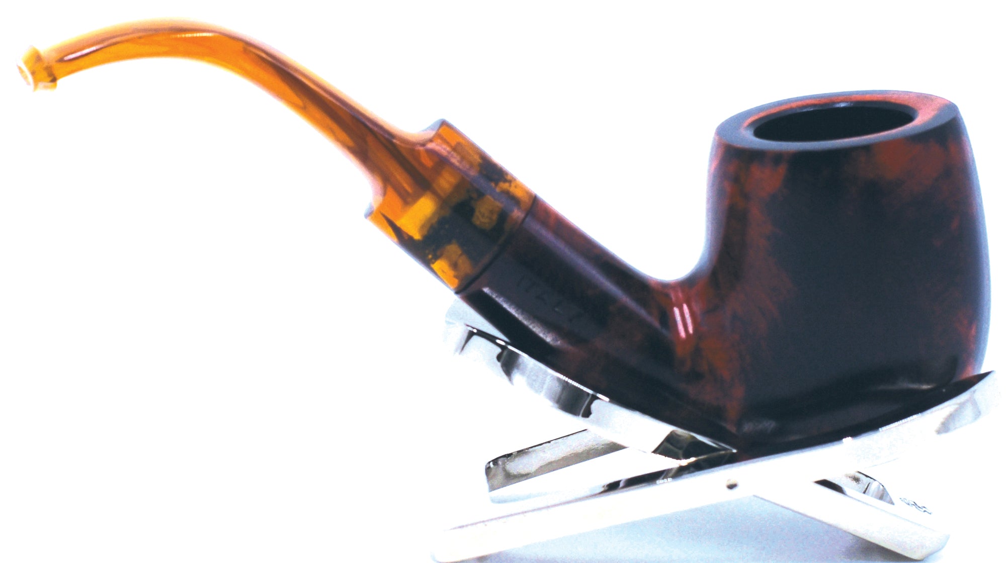 LEGENDEX® LASCALA* Plexiglass Mouthpiece 9 MM Filtered Briar Smoking Pipe Made In Italy 01-08-704