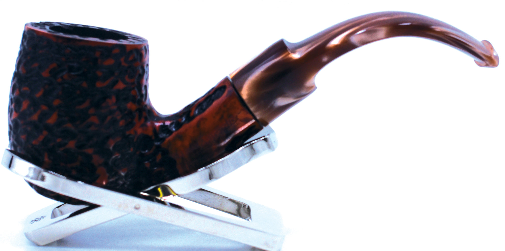 LEGENDEX® LASCALA* Plexiglass Mouthpiece 9 MM Filtered Briar Smoking Pipe Made In Italy 01-08-705