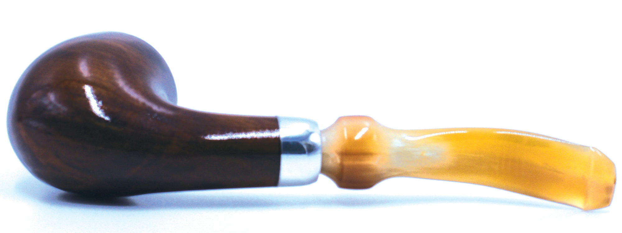 LEGENDEX® LASCALA* Plexiglass Mouthpiece Non-Filtered Briar Smoking Pipe Made In Italy 01-08-715