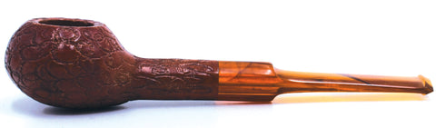 LEGENDEX® LASCALA* Plexiglass Mouthpiece Non-Filtered Briar Smoking Pipe Made In Italy 01-08-723