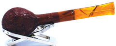LEGENDEX® LASCALA* Plexiglass Mouthpiece Non-Filtered Briar Smoking Pipe Made In Italy 01-08-723
