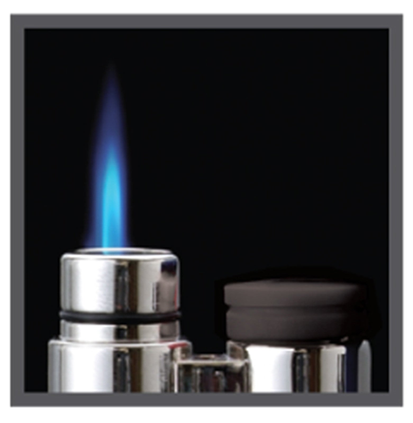 Sikaro Thunder Torch Lighter 06-01-101 Silver / black w/ larger gas tank