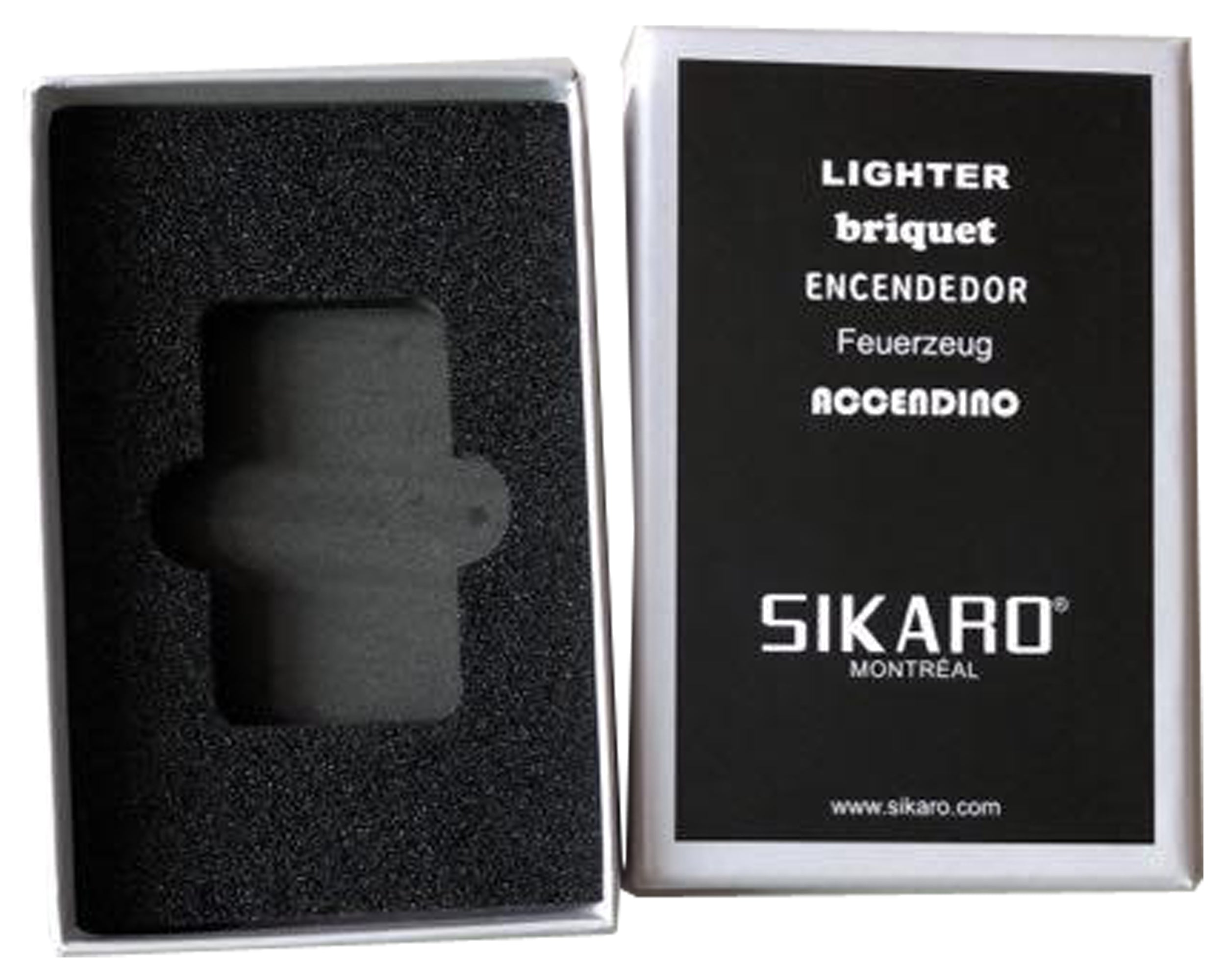 Sikaro Star Sky Turbo Torch Cigar/Cigarette Lighter 06-02-201 Chrome / Black Stripe