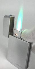 Sikaro Star Sky Turbo Torch Cigar/Cigarette Lighter 06-02-202 Chrome / Blue Stripe