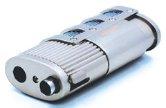 Sikaro Typhoon Triple Torch Lighter w/Cigar Punch 06-06-105 White Nickel Matte (Silver Matte)
