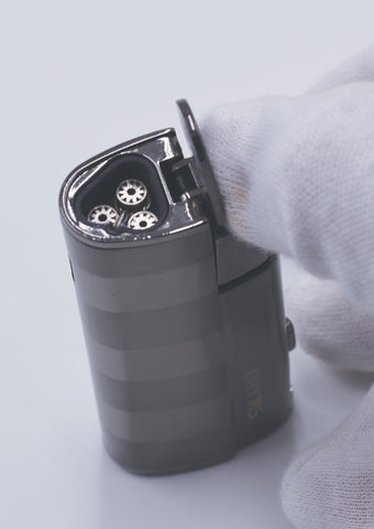 Sikaro Hurricane Triple Torch Lighter w/cigar punch 06-06-201 Shiny silver / chrome