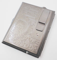 Legendex Elegance Metal Cigarette / Mini Cigar Case Built-In Turbo Windproof Lighter 06-30-105 Arabesque / Gunmetal