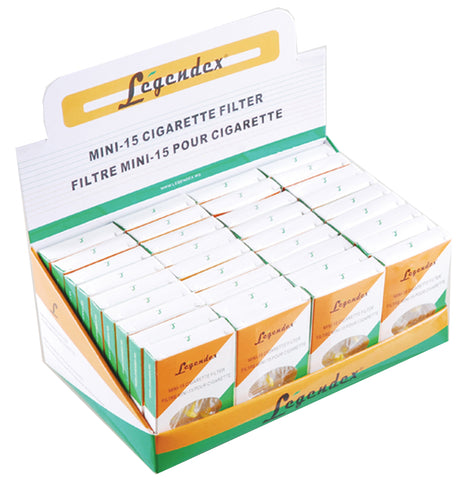 Legendex Cigarette Holder Mini 15, 10-01-002 Box of 36 Packs of 15 MiniFilters (540 Filters)