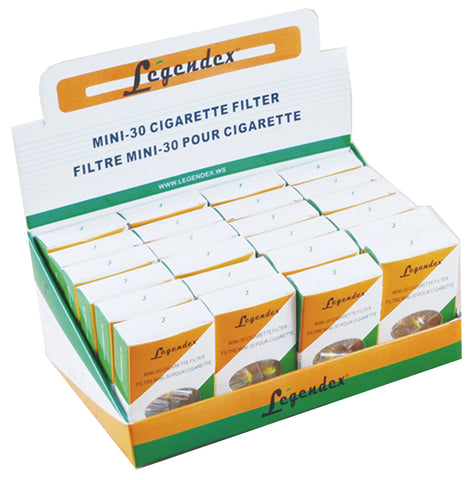 Legendex Cigarette Holder Mini 30, 10-01-003 Box of 24 Packs of 30 MiniFilters (720 Filters)