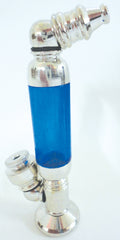 Metal smoking pipe bundled 6 packs of 24 pipe screens 18-10-102 Blue/chrome