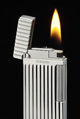 Sarome SD6A-03 Silver / Black carbon fiber Flint Lighter