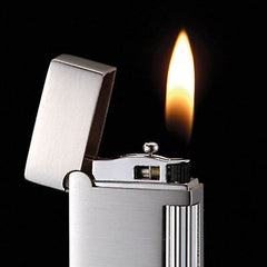 Sarome SD9-30 Flint Lighter Silver diamond cut / Side satin