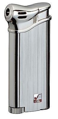 Sarome Piezo Pipe Lighter w/stable flame system PSP3-10 Silver 2-side hairline
