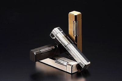 Sarome Flint Pipe Lighter PSD36-01 Silver hairline/diamond cut