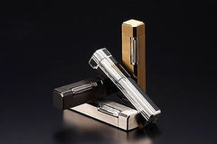 Sarome Flint Pipe Lighter PSD36-01 Silver hairline/diamond cut