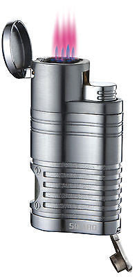 Sikaro Tornado Quad Torch Lighter 06-07-103 Chrome satin w/cigar punch