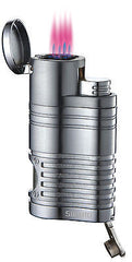 Sikaro Tornado Quad Torch Lighter 06-07-103 Chrome satin w/cigar punch