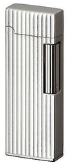 Sarome SD9-25 Flint Lighter Silver 2-side vertical dome diamond cut